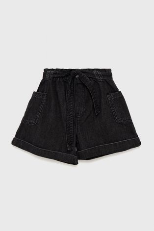 Dječje traper kratke hlače Birba&Trybeyond boja: crna, glatki materijal