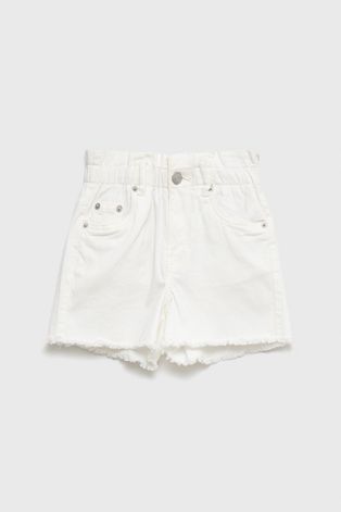 Детски къси панталони Tom Tailor в бяло с изчистен дизайн с регулируема талия
