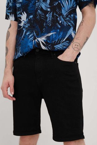 Traper kratke hlače Produkt by Jack & Jones za muškarce, boja: crna