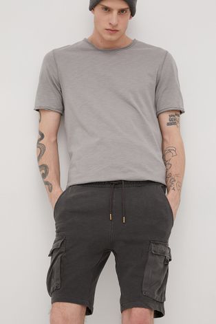 Хлопковые шорты Only & Sons мужские цвет серый