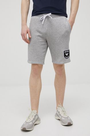 Šortky Emporio Armani Underwear pánske, šedá farba, melanžové