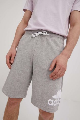 Kratke hlače adidas za muškarce, boja: siva, melanž