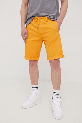 Pamučne kratke hlače Tom Tailor za muškarce, boja: narančasta
