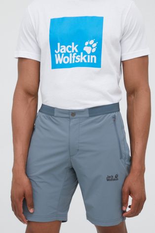 Jack Wolfskin szorty outdoorowe Trail męskie kolor szary