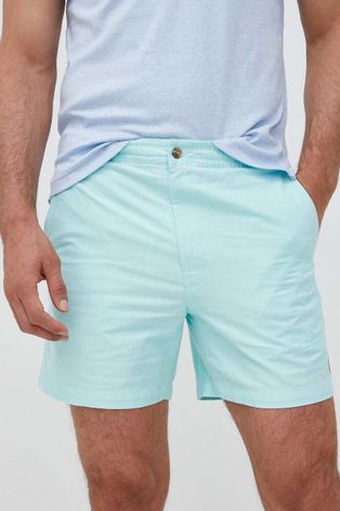Pamučne kratke hlače Polo Ralph Lauren za muškarce, boja: zelena