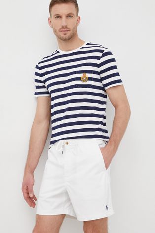 Kratke hlače Polo Ralph Lauren za muškarce, boja: bijela