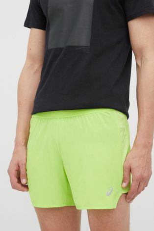 Kratke hlače za trčanje Asics Road za muškarce, boja: zelena