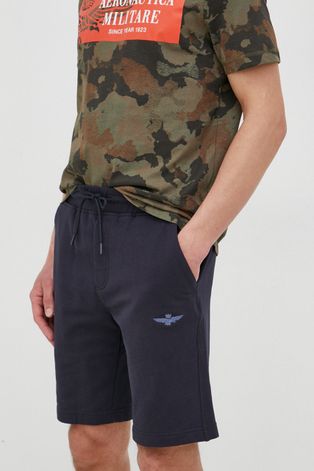 Aeronautica Militare pantaloni scurti barbati, culoarea albastru marin