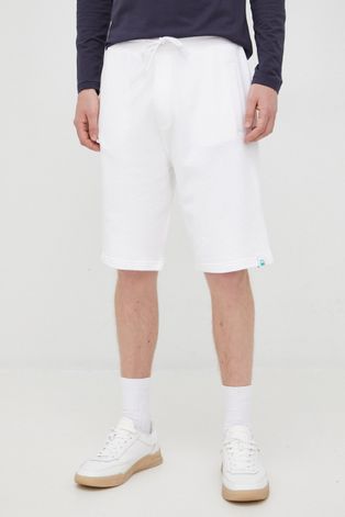 Памучен къс панталон United Colors of Benetton в бяло