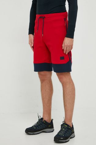 Kratke hlače Helly Hansen za muškarce, boja: crvena