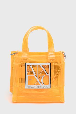 Kabelka Armani Exchange oranžová barva
