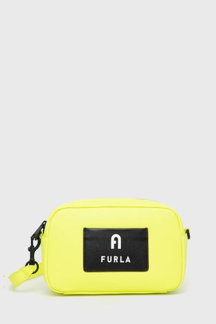 Δερμάτινη τσάντα Furla χρώμα: πράσινο