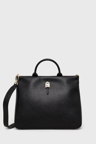 Шкіряна сумочка Furla Palazzo колір чорний