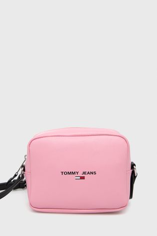 Τσάντα Tommy Jeans χρώμα: ροζ