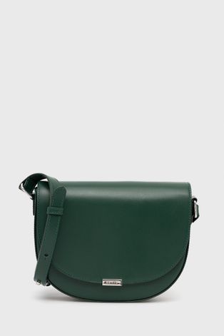 Levi's torebka skórzana kolor zielony
