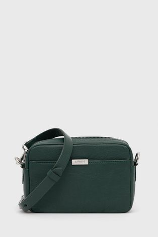 Δερμάτινη τσάντα Levi's χρώμα: πράσινο