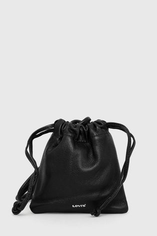 Кожаная сумка Levi's цвет чёрный