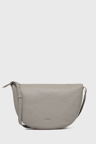 Kožna torbica Coccinelle boja: siva