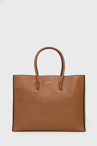 Шкіряна сумочка Coccinelle Myrtha колір коричневий