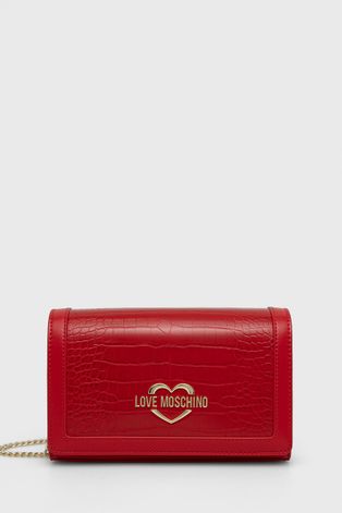 Love Moschino torebka kolor czerwony