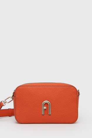 Kožna torbica Furla boja: narančasta