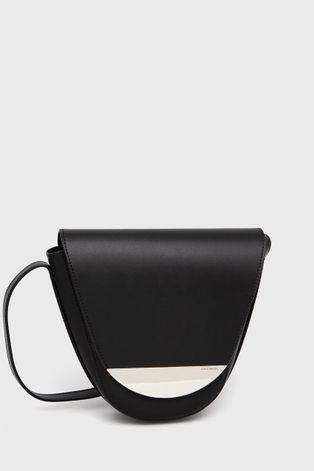 Kožna torbica Coccinelle boja: crna