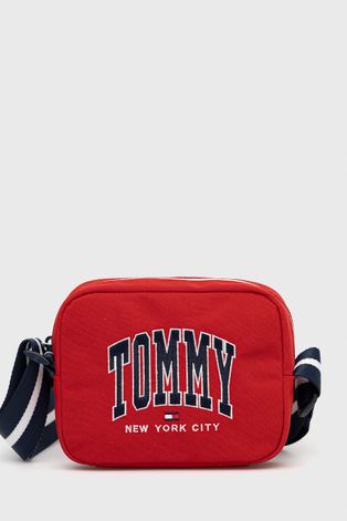 Детска чанта през рамо Tommy Hilfiger в червено
