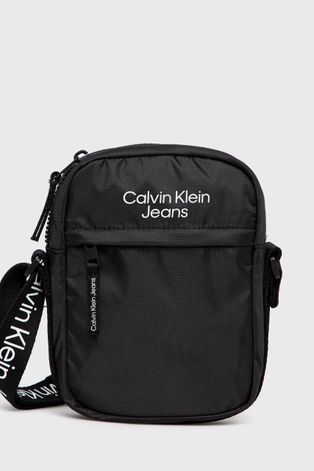 Παιδικό τσαντάκι Calvin Klein Jeans χρώμα: μαύρο