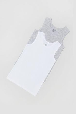Dětské tričko OVS (2-pack) bílá barva, hladký