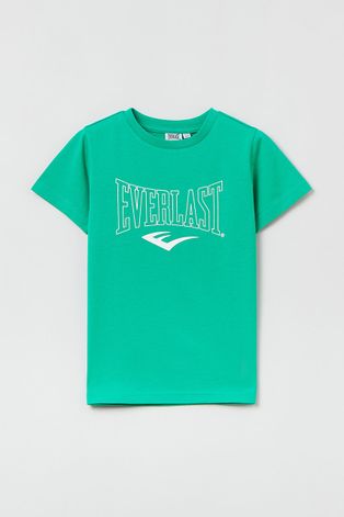 Παιδικό βαμβακερό μπλουζάκι OVS χρώμα: πράσινο