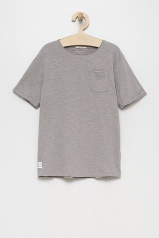 Dětské bavlněné tričko Tom Tailor šedá barva