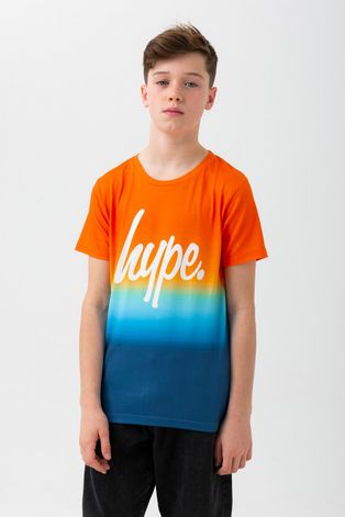 Παιδικό βαμβακερό μπλουζάκι Hype χρώμα: πορτοκαλί