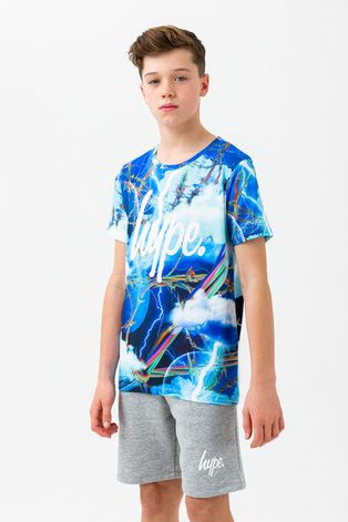 Παιδικό βαμβακερό μπλουζάκι Hype χρώμα: ναυτικό μπλε