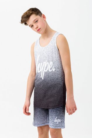 Παιδικό βαμβακερό μπλουζάκι Hype χρώμα: γκρι