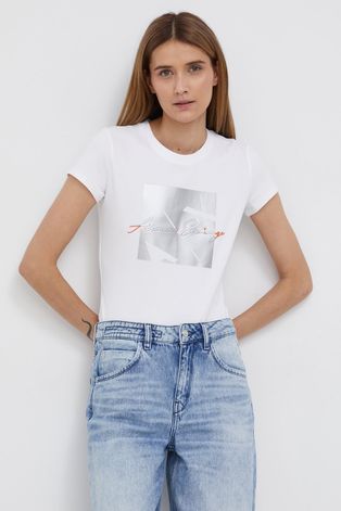 Armani Exchange t-shirt női, fehér