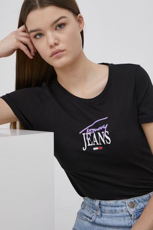 Футболка Tommy Jeans женский цвет чёрный