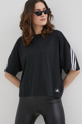 adidas Performance T-shirt bawełniany kolor czarny