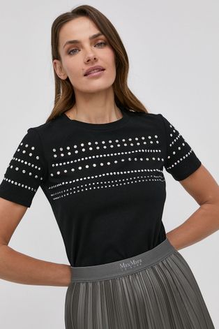 MAX&Co. T-shirt damski kolor czarny