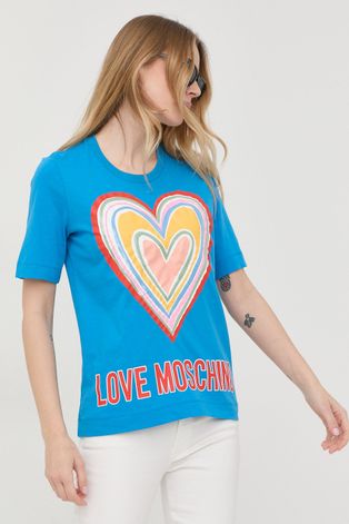 Βαμβακερό μπλουζάκι Love Moschino
