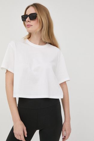 Βαμβακερό μπλουζάκι UGG χρώμα: άσπρο