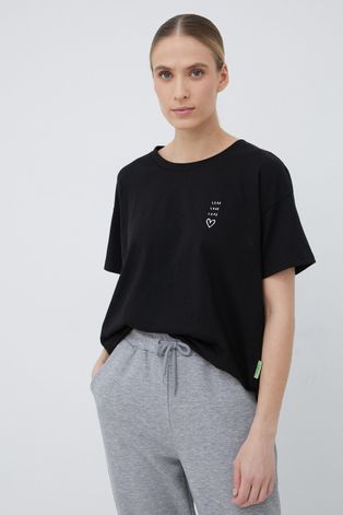 Outhorn t-shirt bawełniany kolor czarny