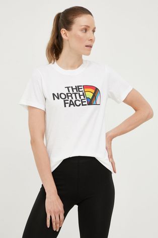 Бавовняна футболка The North Face Pride колір білий