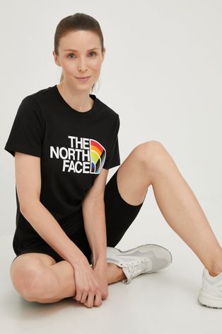 The North Face pamut póló Pride fekete