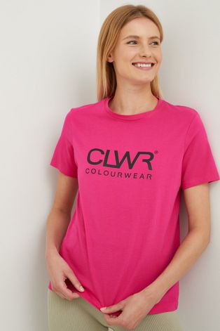 Pamučna majica Colourwear boja: ružičasta
