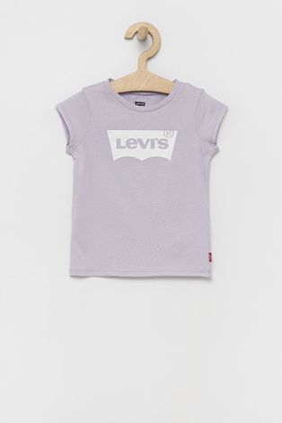 Levi's tricou de bumbac pentru copii culoarea violet