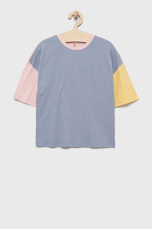 Παιδικό βαμβακερό μπλουζάκι Kids Only χρώμα: μοβ