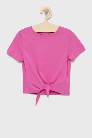 Παιδικό βαμβακερό μπλουζάκι Kids Only χρώμα: μοβ