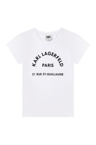 Karl Lagerfeld t-shirt dziecięcy kolor biały