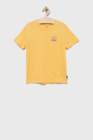 Vans t-shirt bawełniany dziecięcy x Crayola kolor żółty