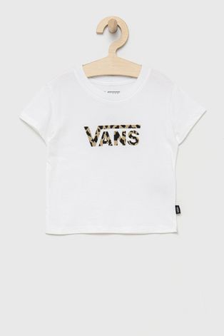 Vans t-shirt bawełniany dziecięcy kolor biały